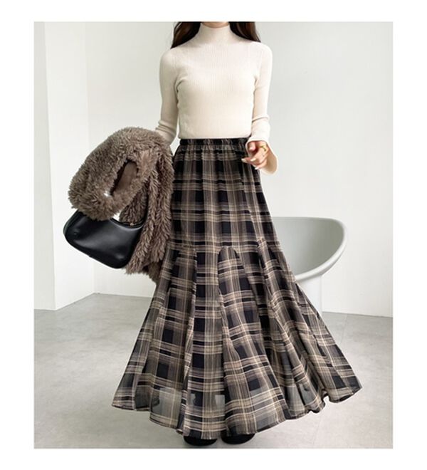 GeeRA（ジーラ）の「切替フレアーロングスカート（ロングスカート）」｜詳細画像