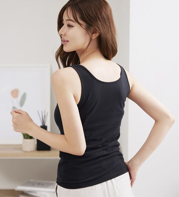 YU'NOW（ユナウ）の「【同色３枚セット】ベーシックインナータンクトップ（肌着・インナーウェア）」｜詳細画像