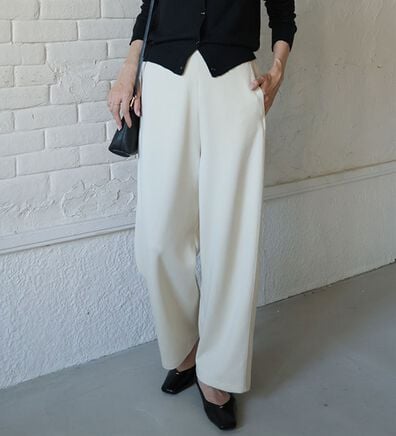 A HAPPY MARILYN（アハッピーマリリン）の「【Ｌ～６Ｌ】丈が選べる 脚痩せ ポンチ カーブパンツ ストレッチ ワイドパンツ（ワイドパンツ・ガウチョ）」