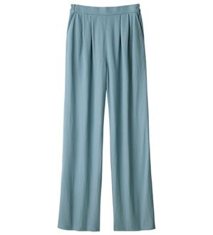 ルフラン（ルフラン）の「タック入りワイドパンツ＜プティール＞（ワイドパンツ・ガウチョ）」｜サックス