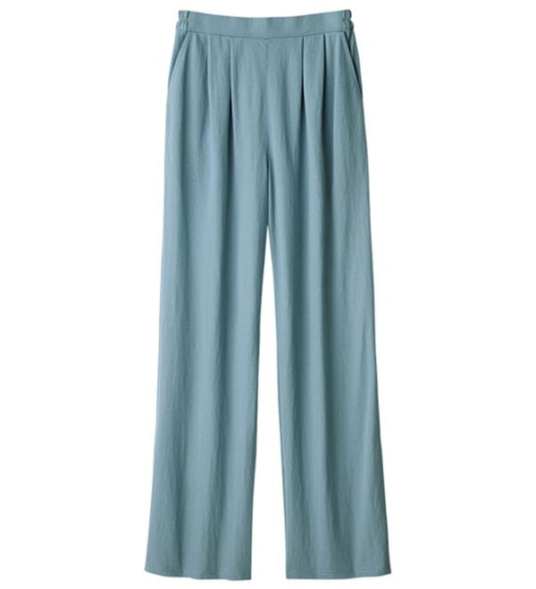 ルフラン（ルフラン）の「タック入りワイドパンツ＜プティール＞（ワイドパンツ・ガウチョ）」｜サックス