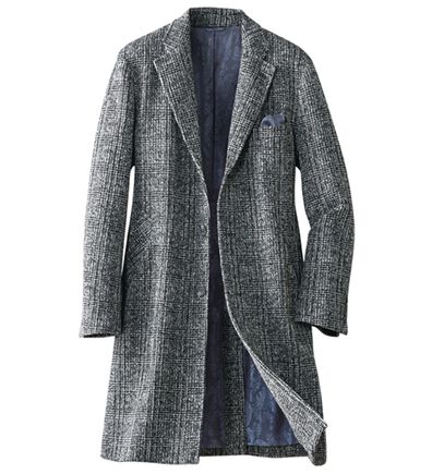 「上品さに差をつけるツイード調チェスターコート（メンズコート）」