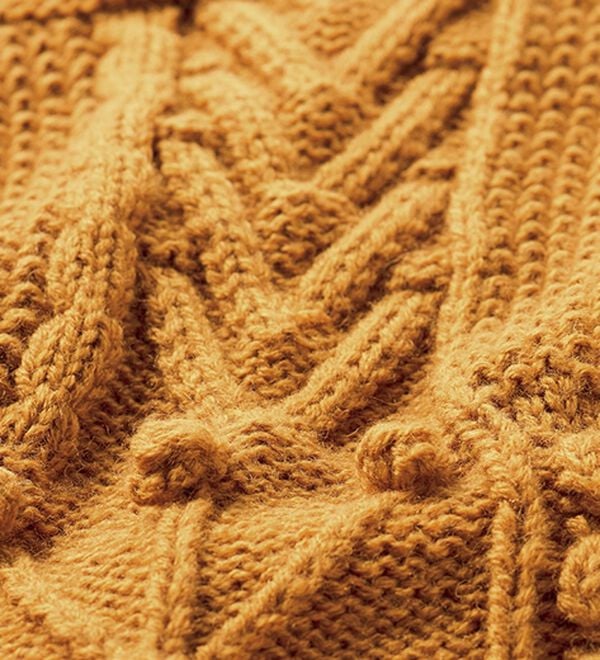 ルフラン（ルフラン）の「手編み風のデザインニットチュニック（ニット・セーター）」｜詳細画像