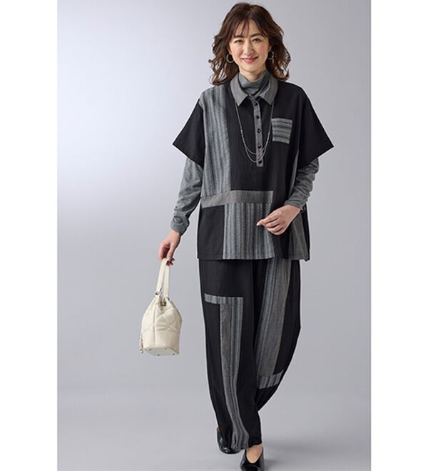 BELLUNA（ベルーナ）の「バルーンパンツ切替デザインセットアップ（セットアップ）」｜詳細画像