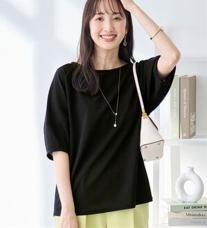 alotta（アロッタ）の「【6つの機能付】ランタンスリーブカットソー（カットソー）」｜ブラック