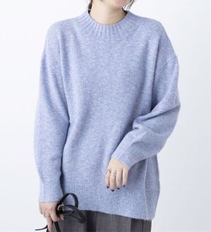 BELLUNA（ベルーナ）の「ラメ入りバックスリットニットプルオーバー（ニット・セーター）」｜ブルー系