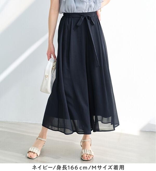 alotta（アロッタ）の「ふんわりシフォンワイドパンツ（ワイドパンツ・ガウチョ）」｜詳細画像