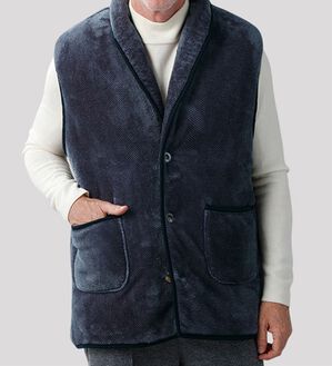 「ふわふわ紳士用裏ボアベスト（メンズルームウェア）」｜詳細画像