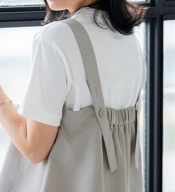 BELLUNA（ベルーナ）の「サラリ麻調素材ビスチェセットアップ（セットアップ）」｜詳細画像