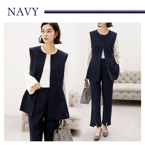 GeeRA（ジーラ）の「【入卒式/セレモニー】ペプラムベストセットアップスーツ（パンツスーツ）」｜詳細画像