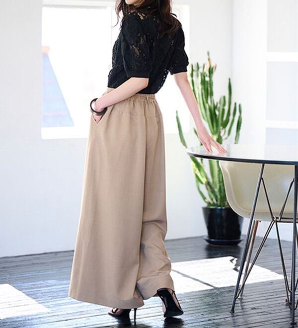 RANAN（ラナン）の「花柄立体レースリブ切替プルオーバー（ブラウス）」｜詳細画像