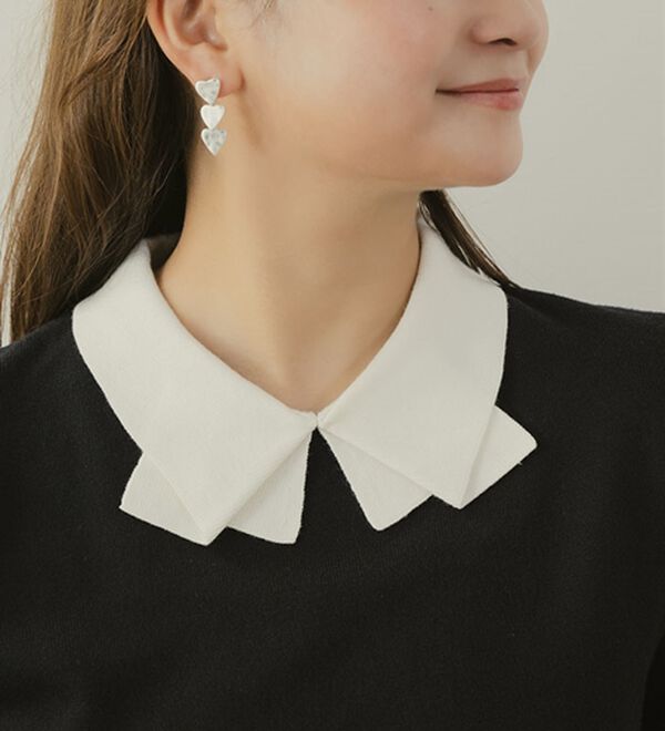 BELLUNA（ベルーナ）の「配色衿ニットプルオーバー（ニット・セーター）」｜詳細画像