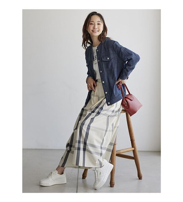 BELLUNA（ベルーナ）の「やわらかダブルガーゼデニム風ジャケット（その他ジャケット）」｜詳細画像