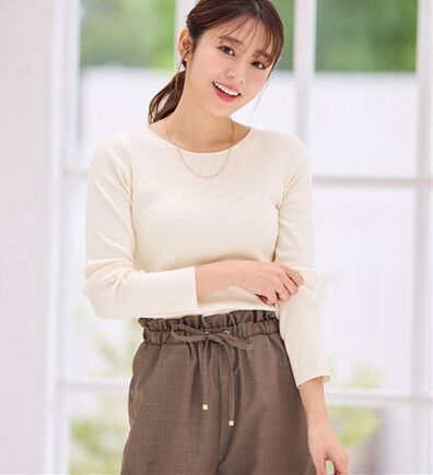 alotta（アロッタ）の「洗える！もっちりタッチクルーネックニット（ニット・セーター）」