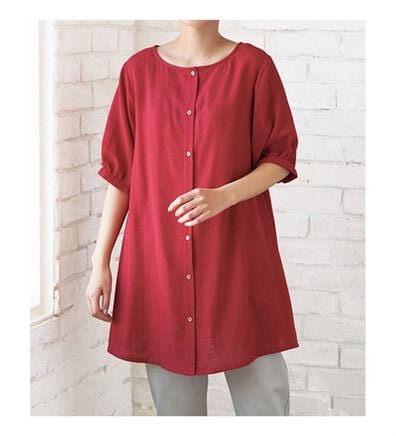 BELLUNA（ベルーナ）の「ダブルガーゼギャザーチュニック（チュニック）」