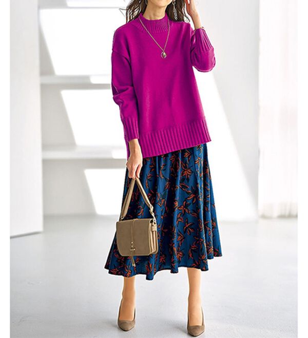 BELLUNA（ベルーナ）の「華やぎプリントフレアースカート（ロングスカート）」｜詳細画像