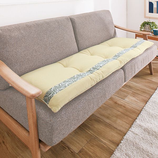 「綿１００％ヘリンボーンキルトソファカバー（ソファーカバー）」｜詳細画像