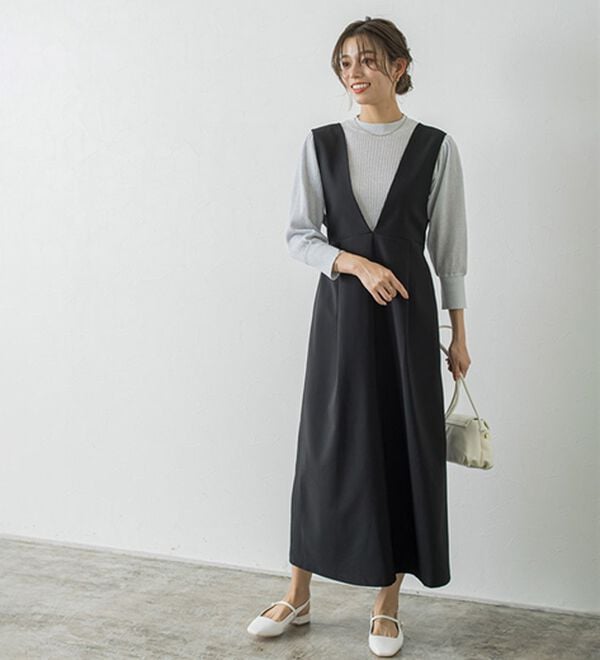 Pierrot（ピエロ）の「ウエストマークジャンパースカート（ジャンパースカート）」｜詳細画像