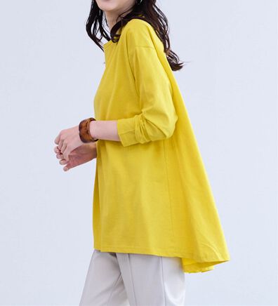 RANAN（ラナン）の「＜BC＞綿100％ひんやりフレアーシルエットチュニック（カットソー）」