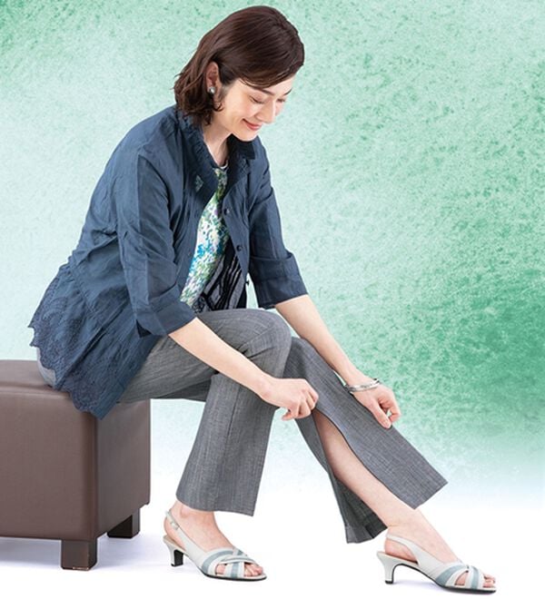 ルフラン（ルフラン）の「【２本組】日本製裾ファスナー付涼やか夏パンツ（フルレングスパンツ）」｜詳細画像