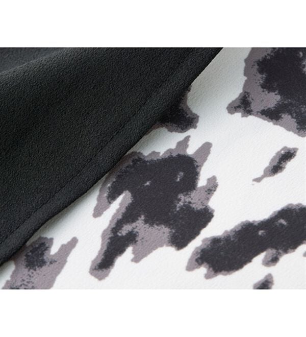 RANAN（ラナン）の「柄切替配色使いワイドパンツ（フルレングスパンツ）」｜詳細画像