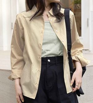 CHAN ME（チャンミ）の「ドビーストライプシャツ（シャツ）」｜詳細画像
