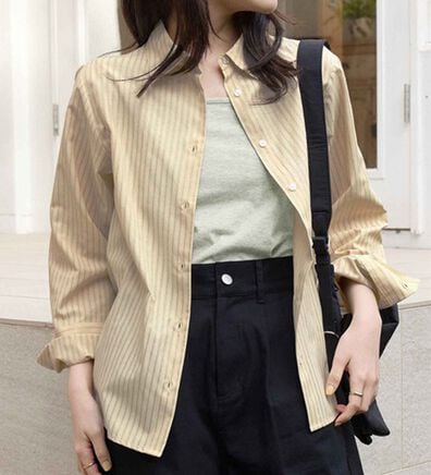CHAN ME（チャンミ）の「ドビーストライプシャツ（シャツ）」