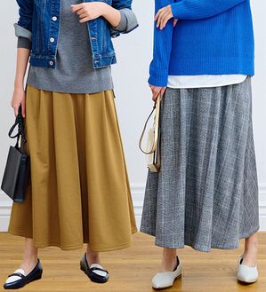 RANAN（ラナン）の「あったか！裏起毛ロングフレアースカート（ロングスカート）」｜詳細画像