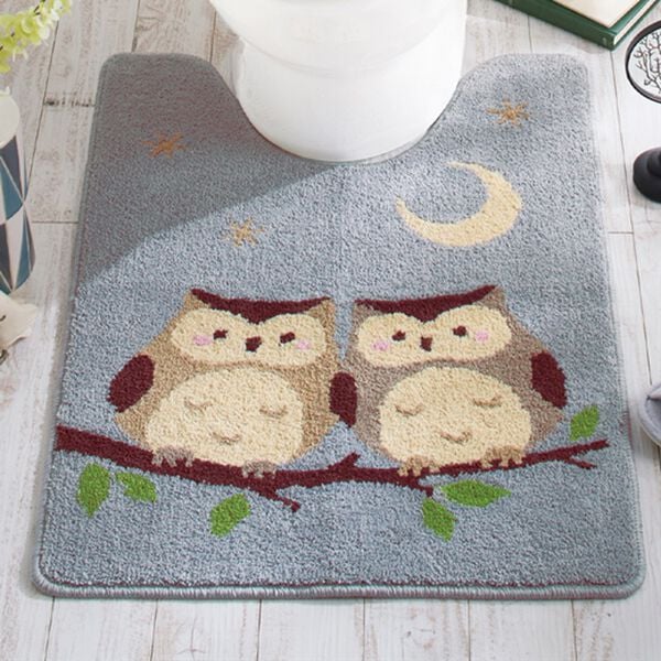 「かわいいアニマルトイレマットシリーズ（トイレマット）」｜フクロウ