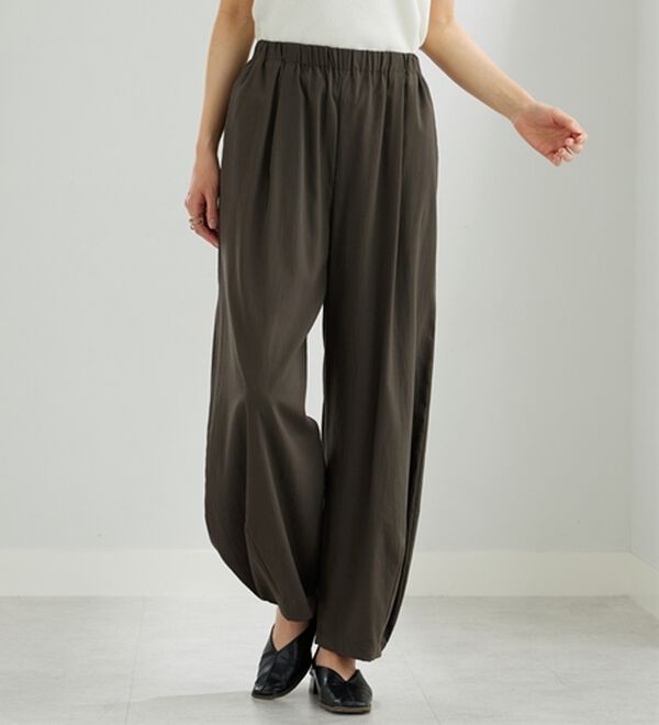 BELLUNA（ベルーナ）の「さらっと肌離れ！ひんやりカーブパンツ（ワイドパンツ・ガウチョ）」｜詳細画像