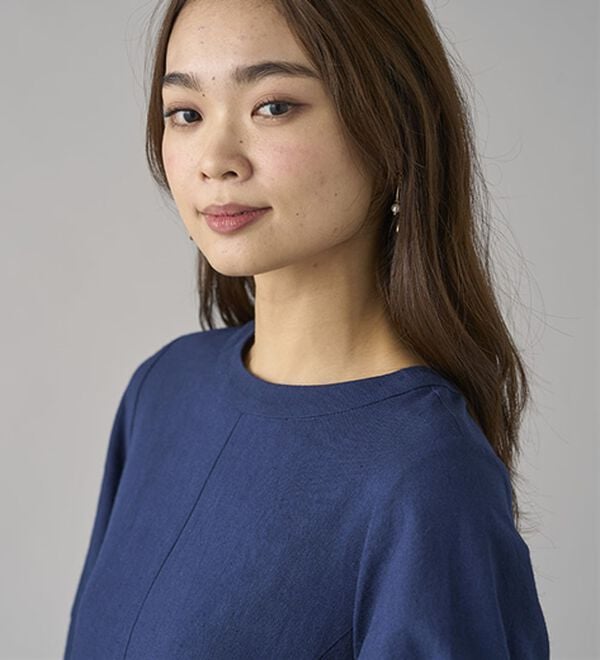 BELLUNA（ベルーナ）の「リネンブレンドランタンスリーブワンピース（その他ワンピース）」｜詳細画像