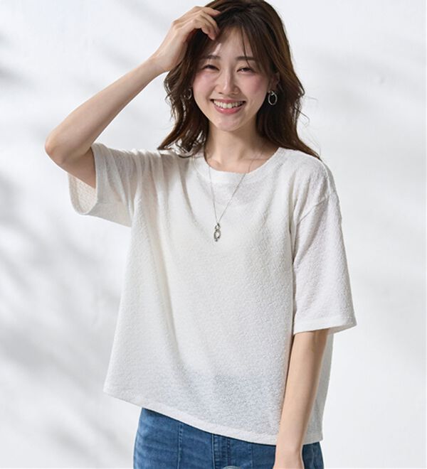 BELLUNA（ベルーナ）の「ジャカード素材プルオーバー（カットソー）」｜詳細画像