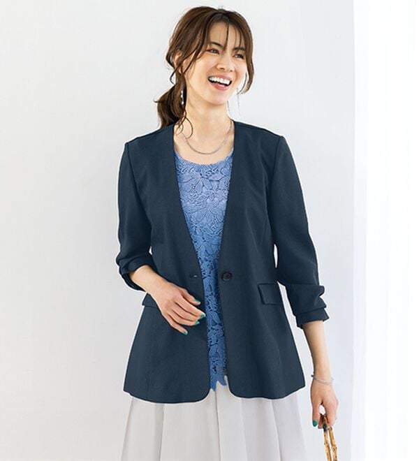 BELLUNA（ベルーナ）の「こっそり汗対策！抗菌防臭レース使いタンクトップ（タンクトップ・キャミソール）」｜詳細画像