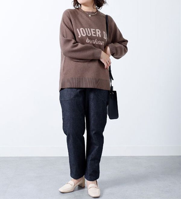 BELLUNA（ベルーナ）の「＜ｓｏｒａｆｕｋｕ＞ロゴジャカードニットプルオーバ（ニット・セーター）」｜詳細画像