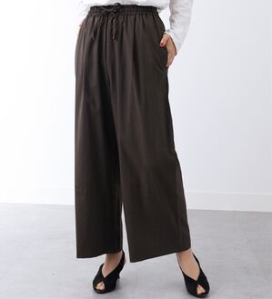 BELLUNA（ベルーナ）の「サラリ快適！ビンテージ調美脚ワイドパンツ（ワイドパンツ・ガウチョ）」｜チャコール