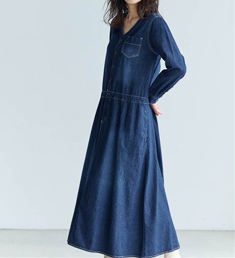 Rene ルネ デニムワンピース38 ルネ デニム風 ワンピース 38 