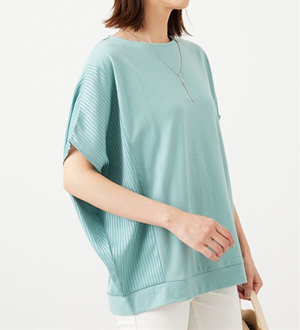 BELLUNA（ベルーナ）の「サイドシャドーストライプ切替チュニック（チュニック）」｜詳細画像