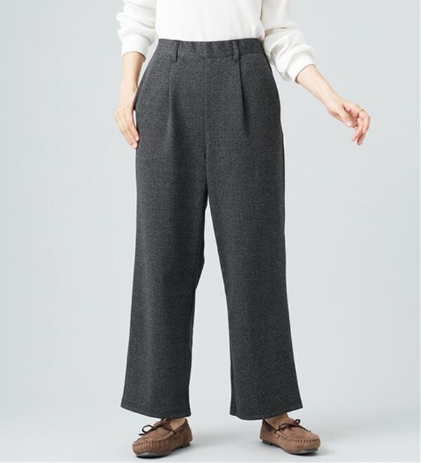 BELLUNA（ベルーナ）の「ウール調ふっくらワイドパンツ（ワイドパンツ・ガウチョ）」｜詳細画像