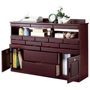 「引き出しいっぱいキャビネット（キャビネット）」｜ダークブラウン