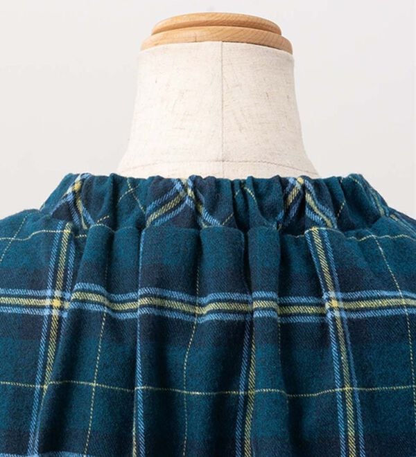 ルフラン（ルフラン）の「【２色組】ウール調チェック柄カフタン（ホームウェア）」｜詳細画像