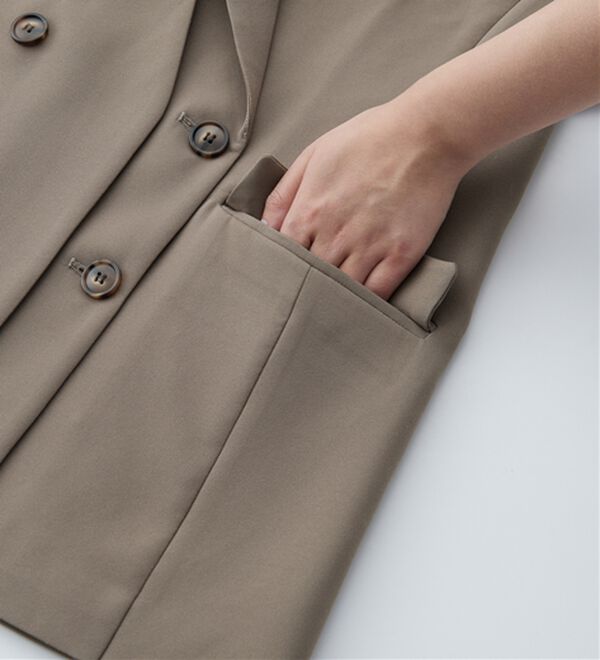 RANAN（ラナン）の「レイヤードデザインダブルジャケット（テーラードジャケット）」｜詳細画像