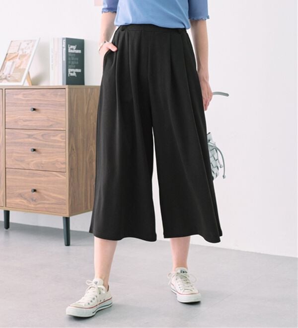 alotta（アロッタ）の「【４つの機能付】ひんやりドレープパンツ（ワイドパンツ・ガウチョ）」｜詳細画像