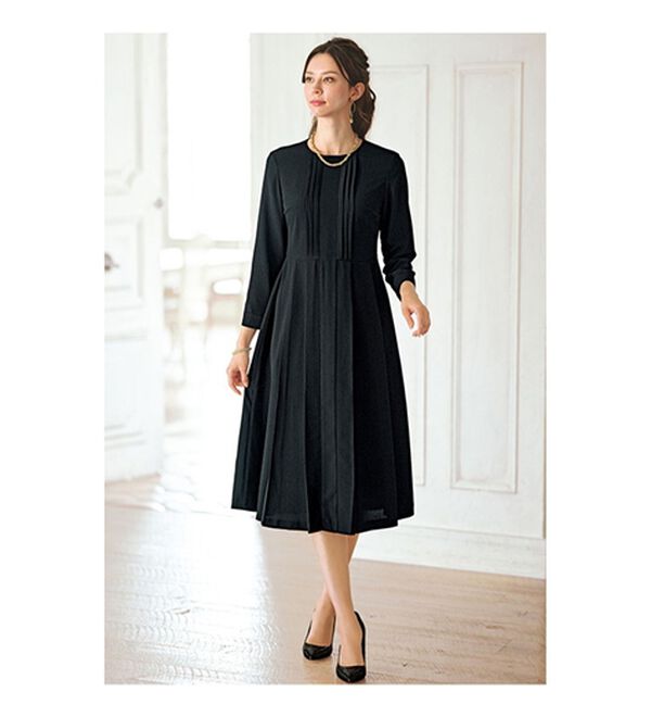 BELLUNA（ベルーナ）の「ラメ入りツイードジャケットワンピースアンサンブル（ワンピースセットスーツ）」｜詳細画像