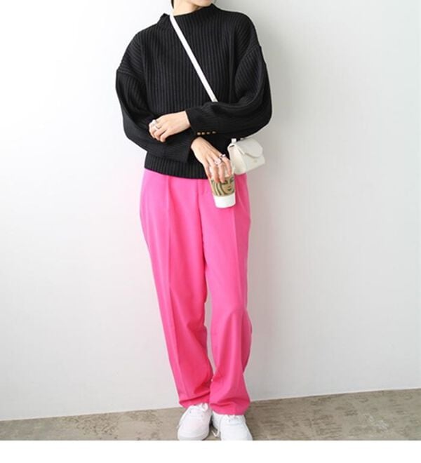 GeeRA（ジーラ）の「袖ボタンボトルネックリブニット（ニット・セーター）」｜詳細画像