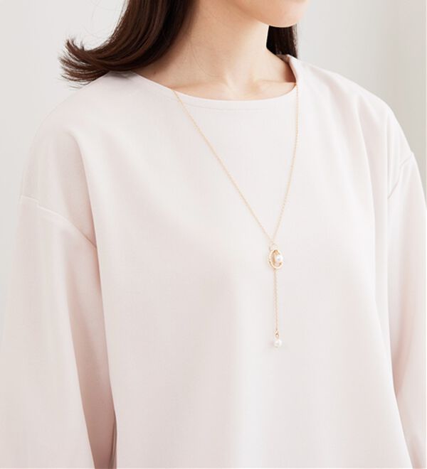 BELLUNA（ベルーナ）の「【2点セット】ジョーゼット素材ネックレス付ブラウス（ブラウス）」｜詳細画像