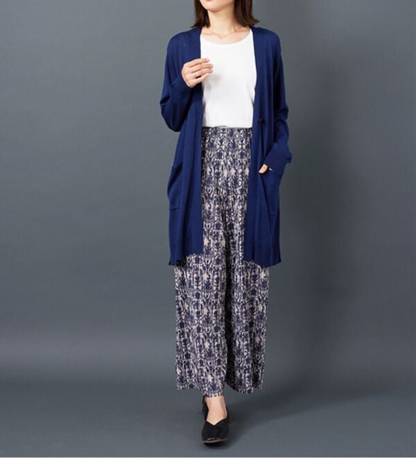 BELLUNA（ベルーナ）の「なめらか素材ゆったりプリーツパンツ（ワイドパンツ・ガウチョ）」｜詳細画像