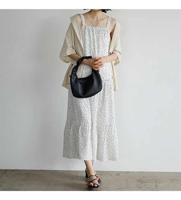 GeeRA（ジーラ）の「ドット柄ティアードマキシワンピース（その他ワンピース）」｜詳細画像