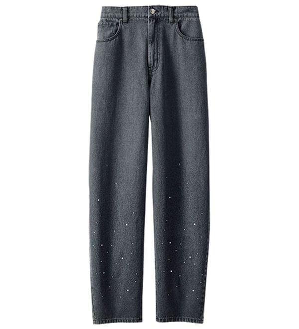 BELLUNA（ベルーナ）の「煌めきストーンカーブデニムパンツ（フルレングスパンツ）」｜詳細画像