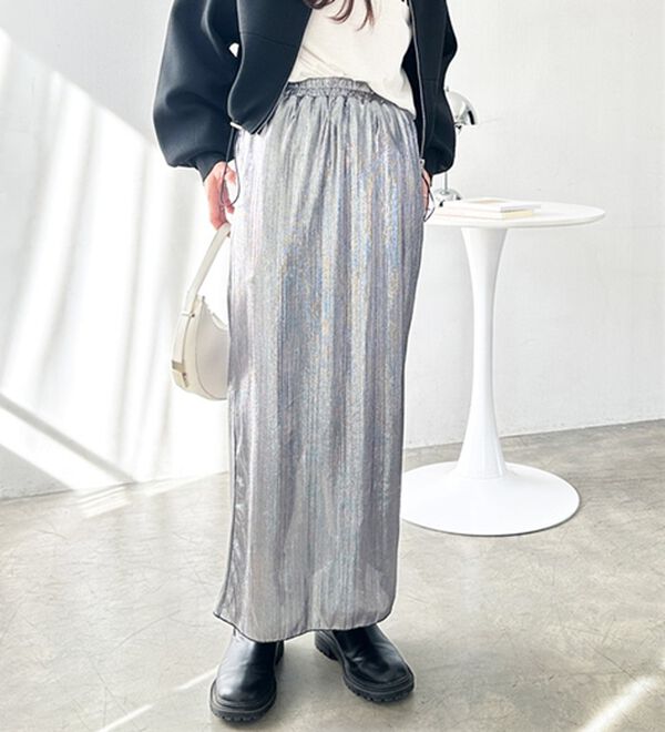 GeeRA（ジーラ）の「シャイニーナロースカート（ロングスカート）」｜詳細画像