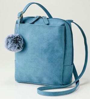 BELLUNA（ベルーナ）の「ガバッと開く！充実収納の３層式ミニショルダー（ショルダーバッグ）」｜ブルー